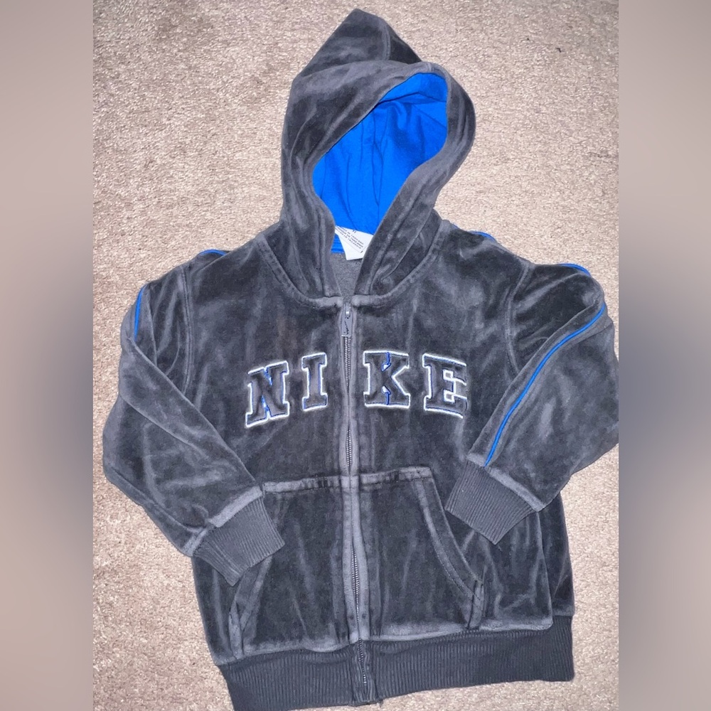 Nike Hooded Fleece Jacket, Boys, Grey, 3T